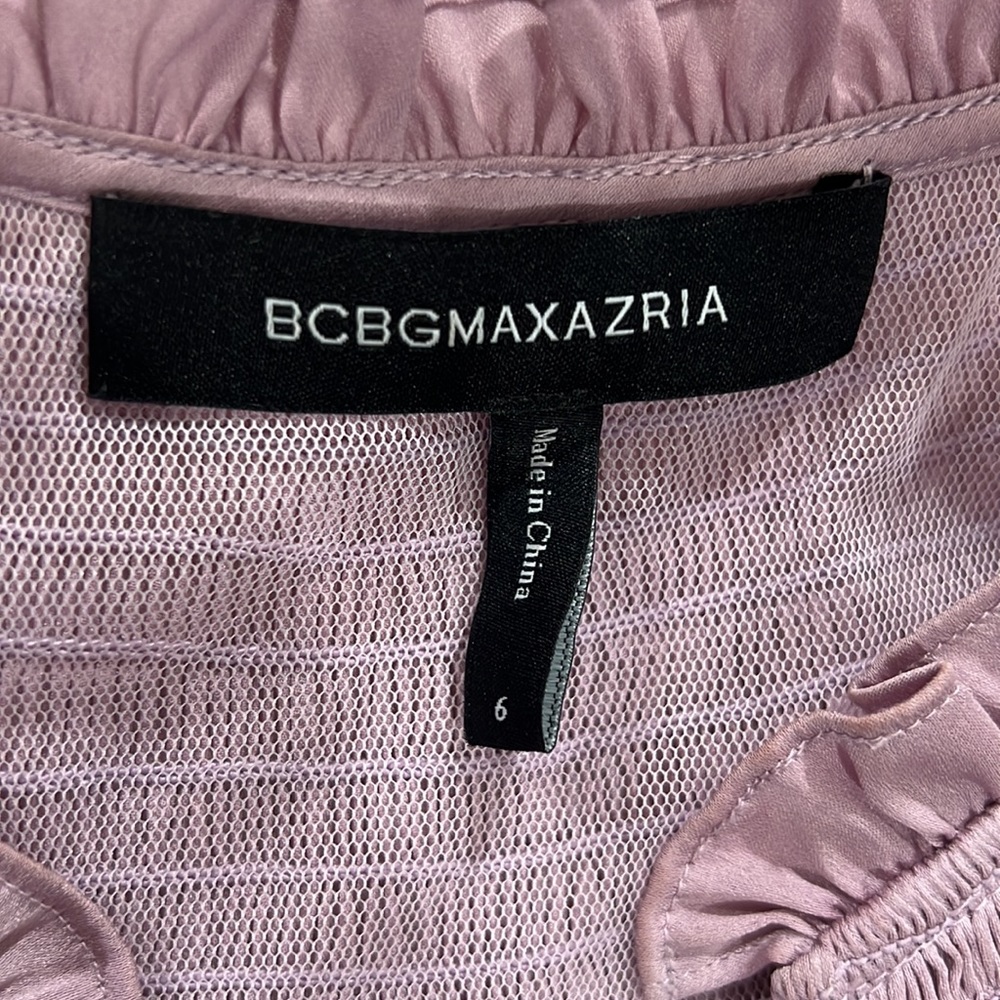 Worn BCBGMaxAzria lavender dress size 6 fits s-m sizes - Picture 6 of 8